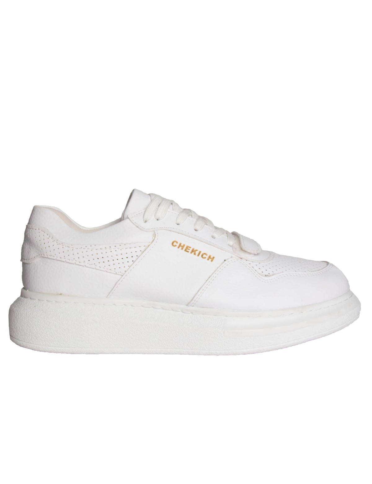 Ανδρικά λευκά Casual Sneakers δερματίνη με Scratch CH073R φωτογραφία